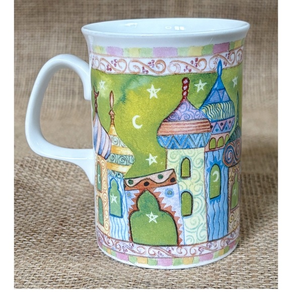 Duchess Fine Bone China Arabian Nights Coffee Mug Cup Colorful Whimsical England - Picture 3 of 6